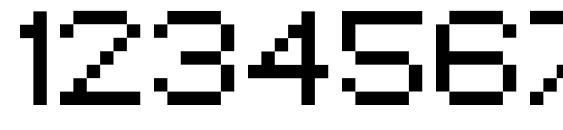 KLMN Flash Pix Font, Number Fonts