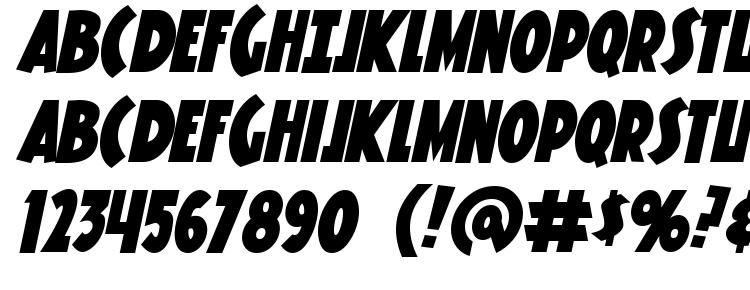 глифы шрифта Knuckle Sandwich Italic, символы шрифта Knuckle Sandwich Italic, символьная карта шрифта Knuckle Sandwich Italic, предварительный просмотр шрифта Knuckle Sandwich Italic, алфавит шрифта Knuckle Sandwich Italic, шрифт Knuckle Sandwich Italic