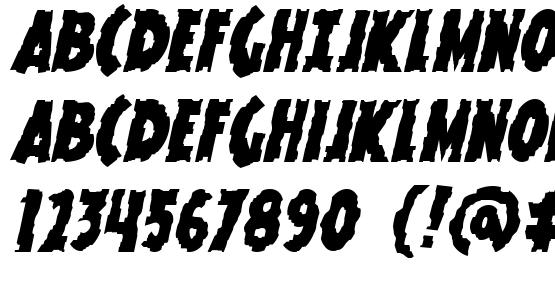 Knuckle Sandwich Krunchy Italic Font Download Free / LegionFonts