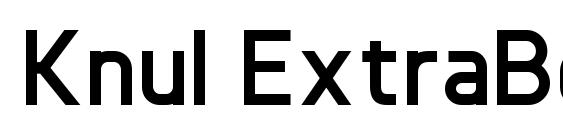 шрифт Knul ExtraBold, бесплатный шрифт Knul ExtraBold, предварительный просмотр шрифта Knul ExtraBold