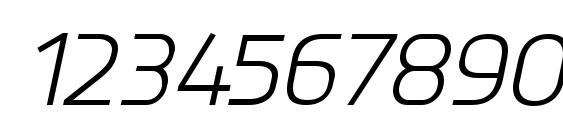 Knul Italic Font, Number Fonts