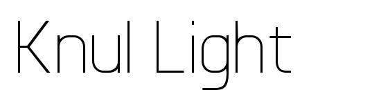 Knul Light font, free Knul Light font, preview Knul Light font