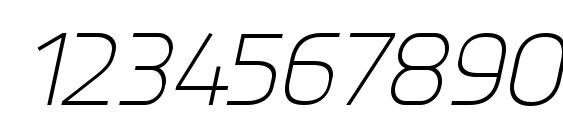 Knul LightItalic Font, Number Fonts