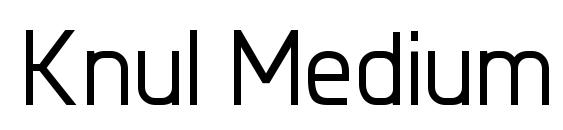 Knul Medium font, free Knul Medium font, preview Knul Medium font