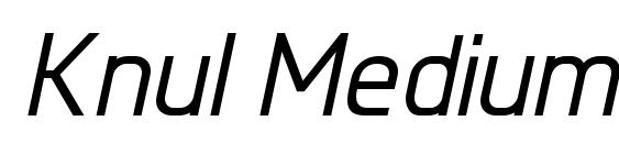 шрифт Knul MediumItalic, бесплатный шрифт Knul MediumItalic, предварительный просмотр шрифта Knul MediumItalic