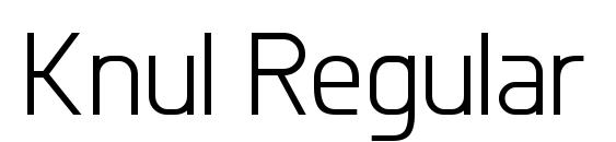 шрифт Knul Regular, бесплатный шрифт Knul Regular, предварительный просмотр шрифта Knul Regular