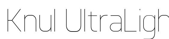 Knul UltraLight font, free Knul UltraLight font, preview Knul UltraLight font