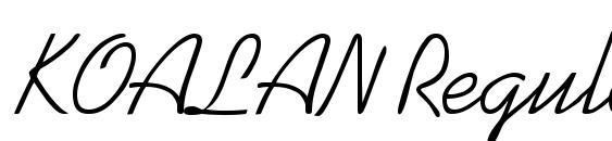 KOALAN Regular Font, All Fonts