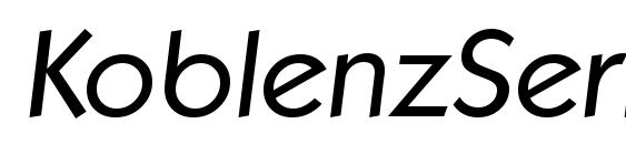 KoblenzSerial Italic Font