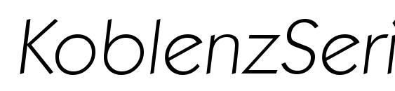 KoblenzSerial Xlight Italic Font
