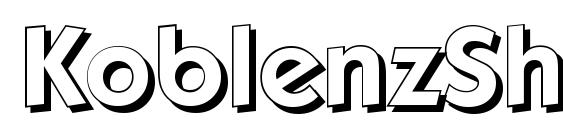 KoblenzShadow Bold Font, Free Fonts