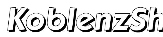 KoblenzShadow BoldItalic font, free KoblenzShadow BoldItalic font, preview KoblenzShadow BoldItalic font