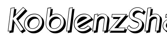 KoblenzShadow Italic font, free KoblenzShadow Italic font, preview KoblenzShadow Italic font