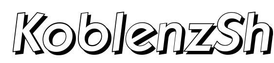 KoblenzShadow Medium Italic Font