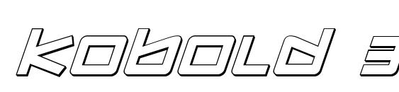 шрифт Kobold 3D Italic, бесплатный шрифт Kobold 3D Italic, предварительный просмотр шрифта Kobold 3D Italic