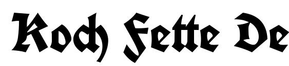 Шрифт Koch Fette Deutsche Schrift