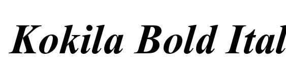 Kokila Bold Italic Font