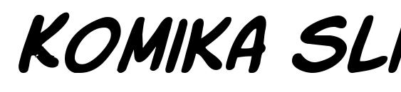 Komika slick italic font, free Komika slick italic font, preview Komika slick italic font