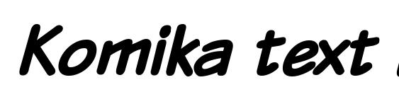 Komika text bold italic font, free Komika text bold italic font, preview Komika text bold italic font