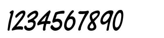 Komika text tight italic Font, Number Fonts