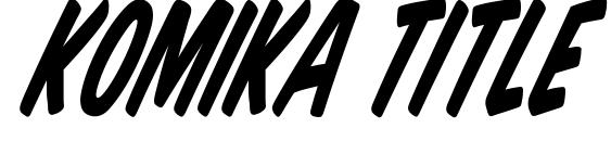 Шрифт Komika title tilt