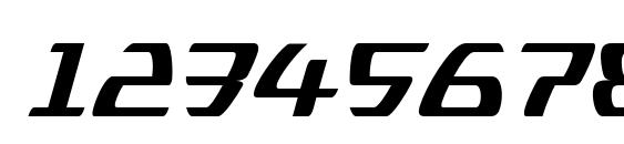 Kompressor BoldItalic Font, Number Fonts