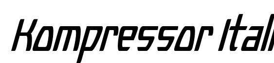 Kompressor Italic Font