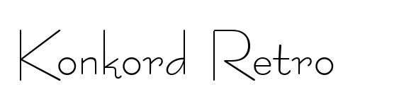Konkord Retro font, free Konkord Retro font, preview Konkord Retro font