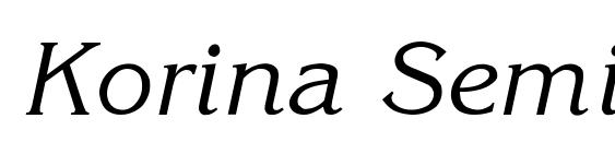 Korina SemiBold Ita font, free Korina SemiBold Ita font, preview Korina SemiBold Ita font