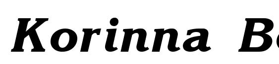 шрифт Korinna Bold Italic, бесплатный шрифт Korinna Bold Italic, предварительный просмотр шрифта Korinna Bold Italic