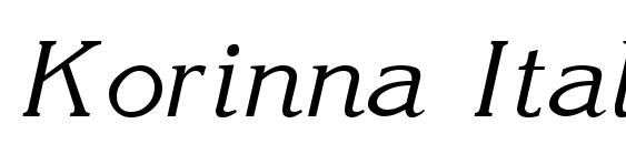 Korinna Italic font, free Korinna Italic font, preview Korinna Italic font