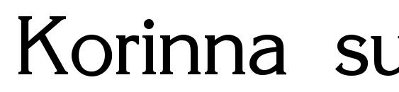 Korinna su regular font, free Korinna su regular font, preview Korinna su regular font