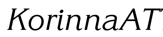 шрифт KorinnaATT Italic, бесплатный шрифт KorinnaATT Italic, предварительный просмотр шрифта KorinnaATT Italic
