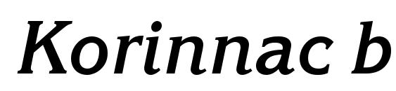 Korinnac bolditalic font, free Korinnac bolditalic font, preview Korinnac bolditalic font