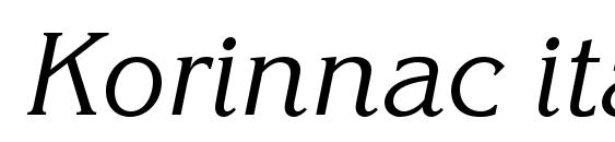 Korinnac italic font, free Korinnac italic font, preview Korinnac italic font