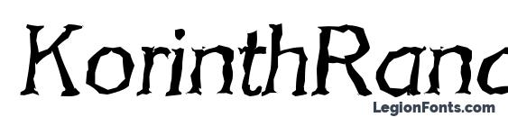 KorinthRandom Italic font, free KorinthRandom Italic font, preview KorinthRandom Italic font