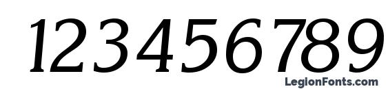 KorinthSerial Italic Font, Number Fonts