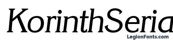 KorinthSerial Italic font, free KorinthSerial Italic font, preview KorinthSerial Italic font