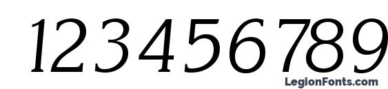 KorinthSerial Light Italic Font, Number Fonts