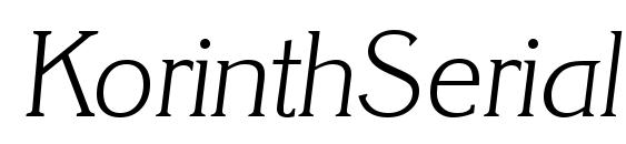 KorinthSerial Xlight Italic Font