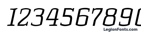 KorneuburgSlabLight LightItalic Font, Number Fonts