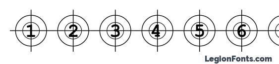 Kosovo target bc Font, Number Fonts