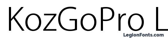KozGoPro Light font, free KozGoPro Light font, preview KozGoPro Light font