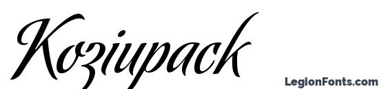 Koziupack font, free Koziupack font, preview Koziupack font