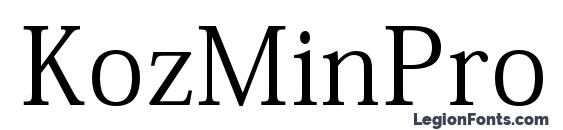 KozMinPro Regular font, free KozMinPro Regular font, preview KozMinPro Regular font