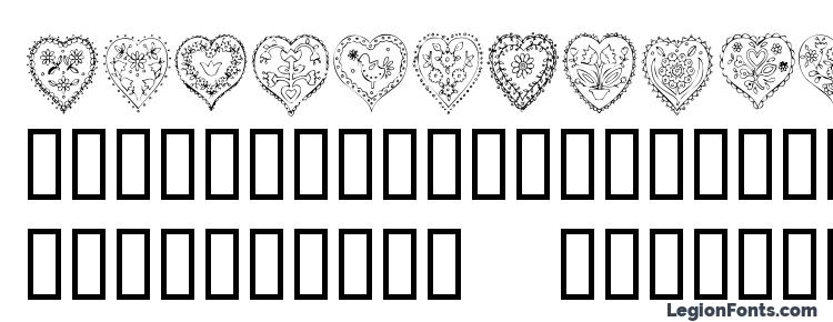 glyphs KR All Heart font, сharacters KR All Heart font, symbols KR All Heart font, character map KR All Heart font, preview KR All Heart font, abc KR All Heart font, KR All Heart font