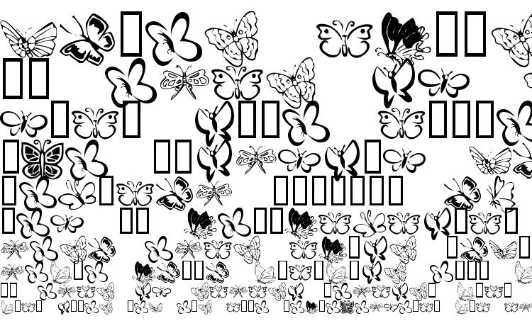 specimens KR Butterflies font, sample KR Butterflies font, an example of writing KR Butterflies font, review KR Butterflies font, preview KR Butterflies font, KR Butterflies font