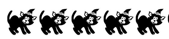 KR Halloween Kitten Font, Number Fonts