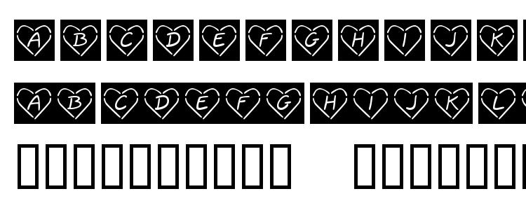 glyphs KR Neon Love font, сharacters KR Neon Love font, symbols KR Neon Love font, character map KR Neon Love font, preview KR Neon Love font, abc KR Neon Love font, KR Neon Love font