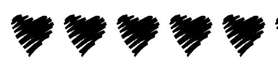 Kr scribble heart Font, Number Fonts